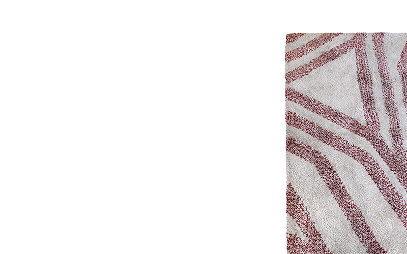 CAUCA | Black and White Rectangule Botanical Silk Rug by BRABBU
